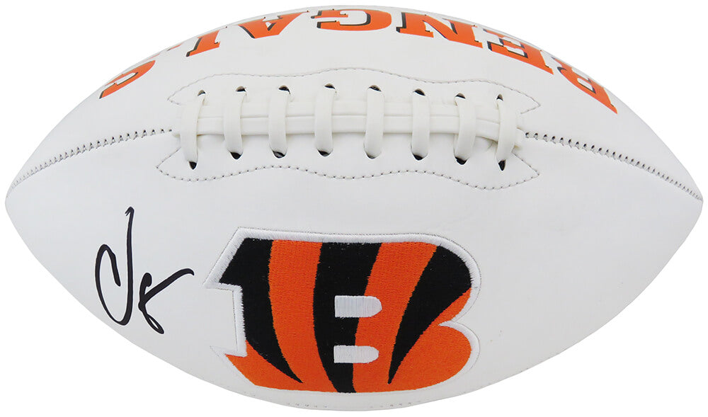 Chad Johnson Signed Cincinnati Bengals White Logo Football