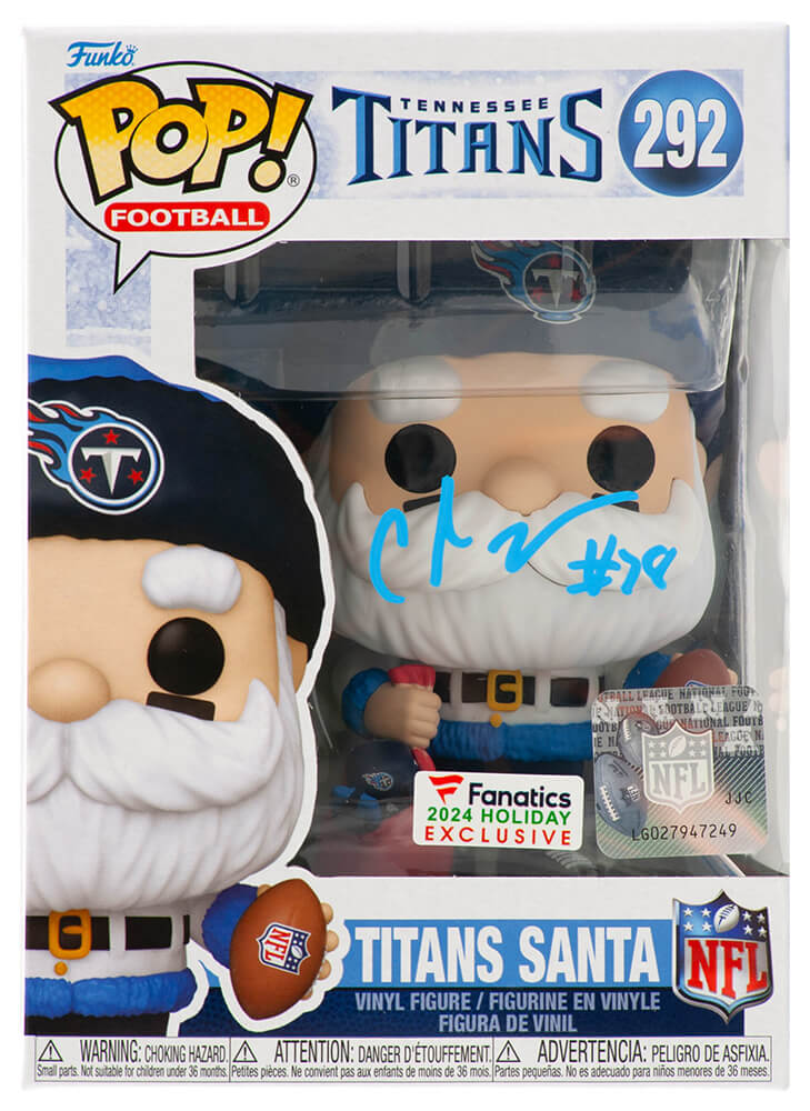 Chris Johnson Signed Tennessee Titans SANTA Funko Pop Doll #292