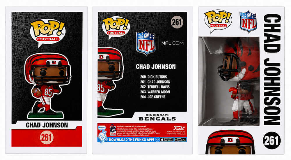 Chad Johnson Signed Cincinnati Bengals Player Funko Pop Doll #261