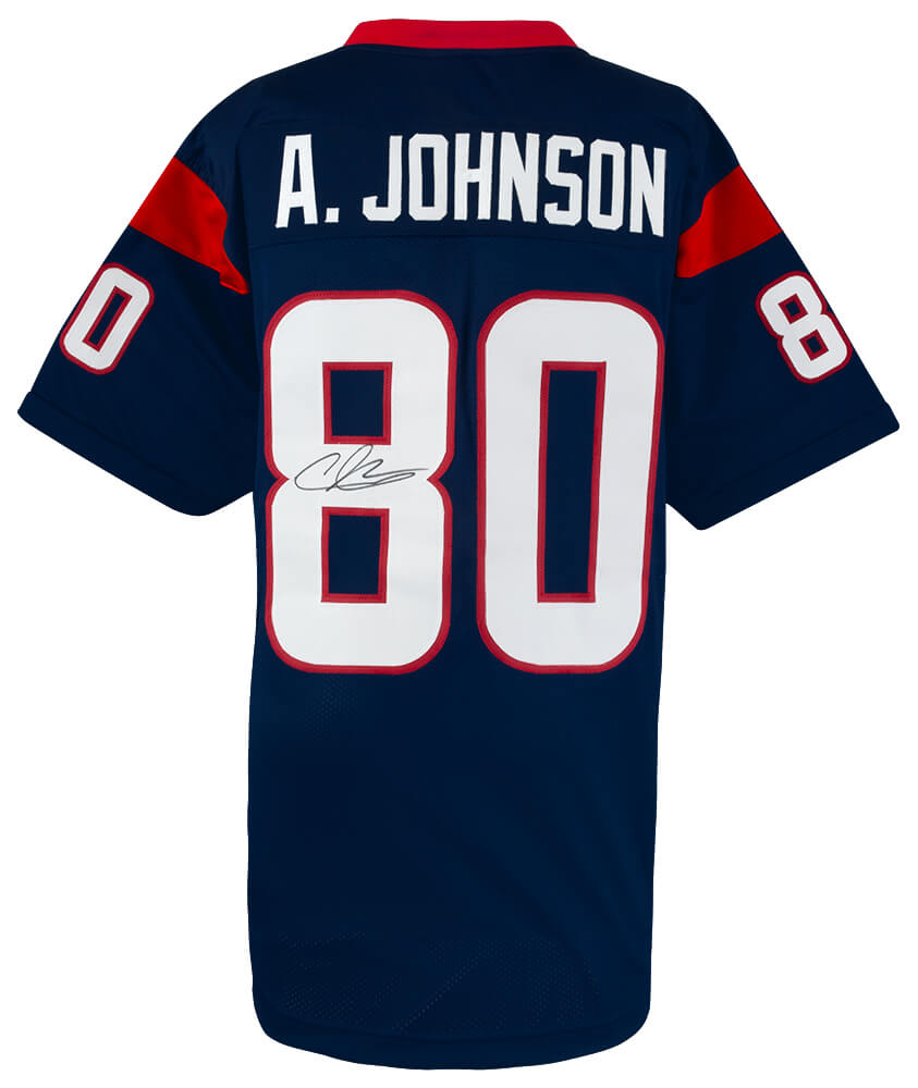 Andre Johnson Signed Navy Custom Football Jersey
