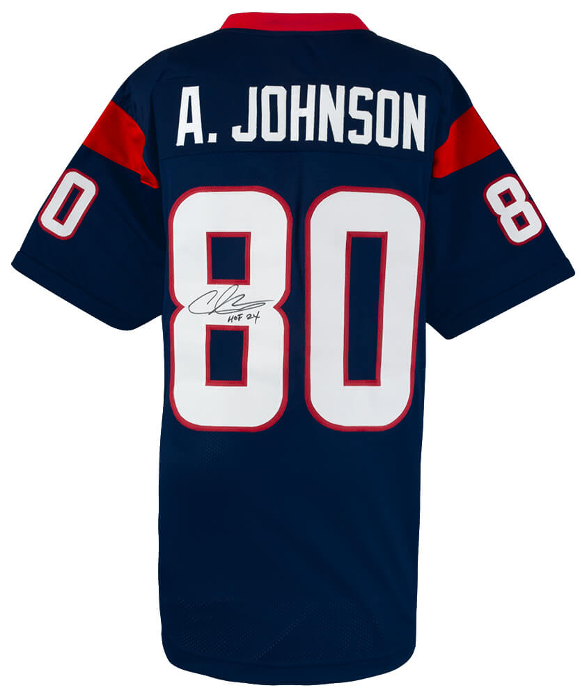 Andre Johnson Signed Navy Custom Football Jersey w/HOF'24