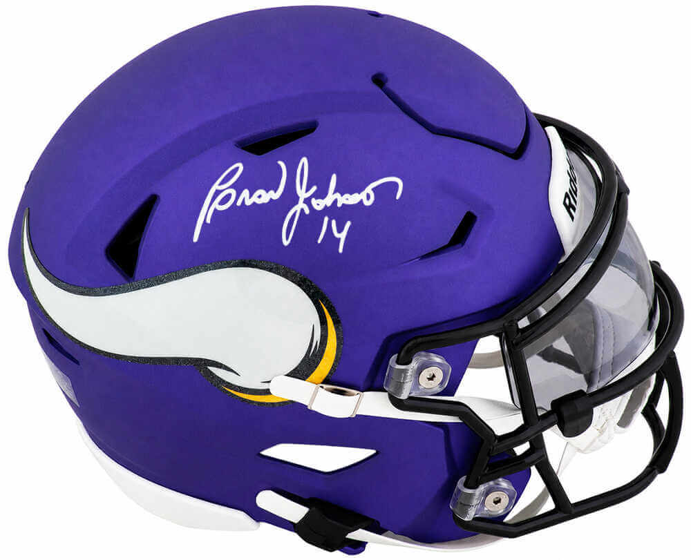 Brad Johnson Signed Minnesota Vikings Riddell Mid-Size (MIDI) SpeedFlex Helmet