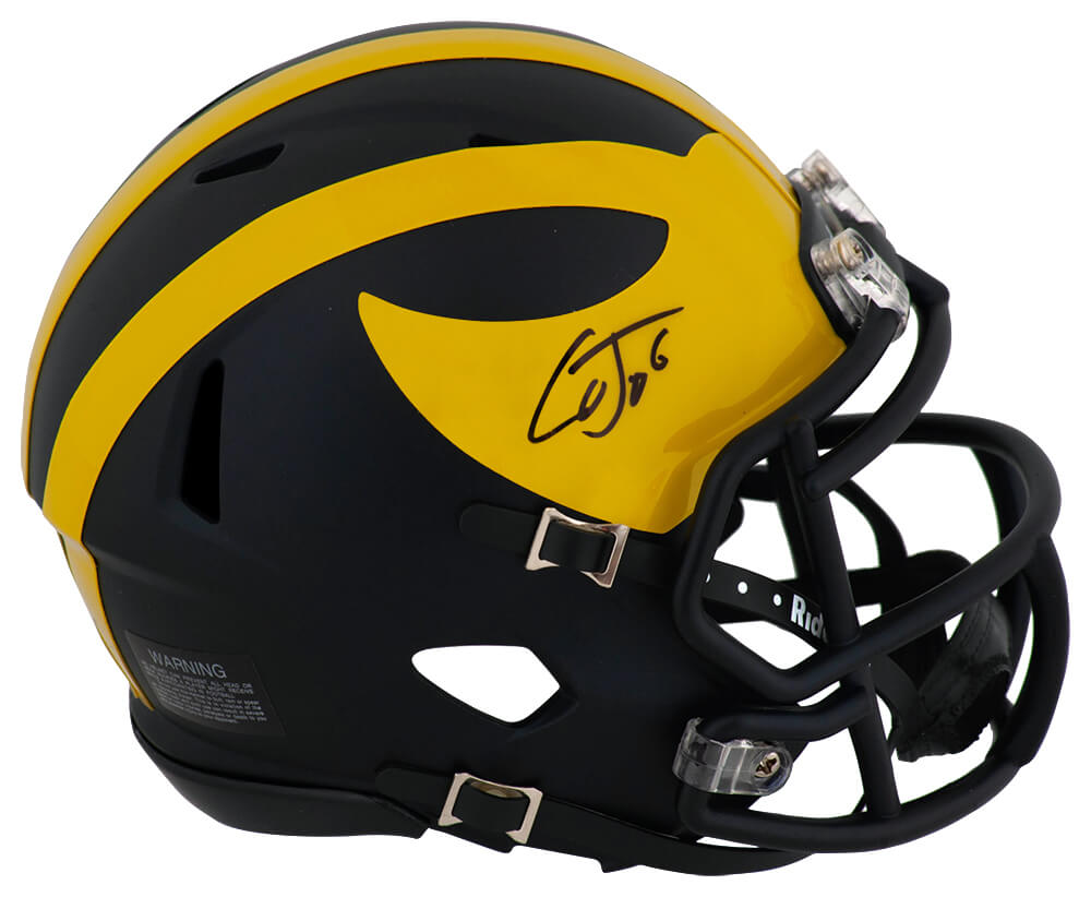 Cornelius Johnson Signed Michigan Wolverines Riddell Speed Mini Helmet