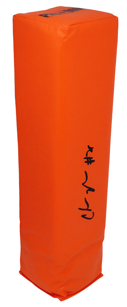 Chris Johnson Signed Orange Endzone Football Pylon