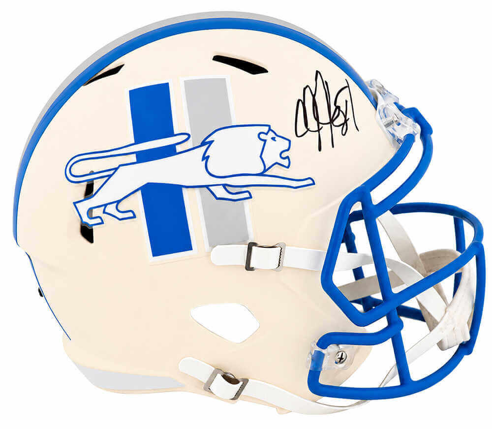 Calvin Johnson Signed Detroit Lions RETRO Riddell Speed Full Size Replica Helmet