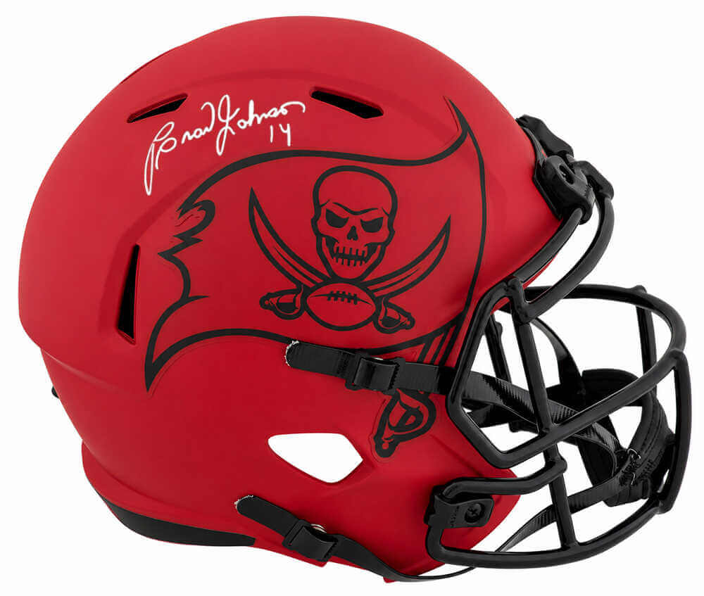 Brad Johnson Signed Tampa Bay Buccaneers RAVE Riddell Full Size Speed Replica Helmet