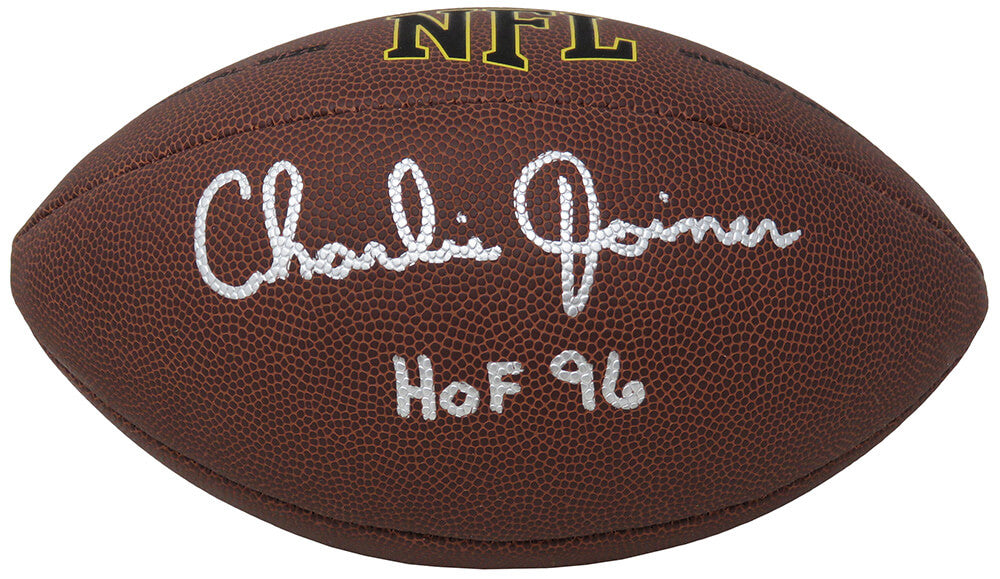 Charlie Joiner Signed Wilson Super Grip Full Size NFL Football w/HOF'96