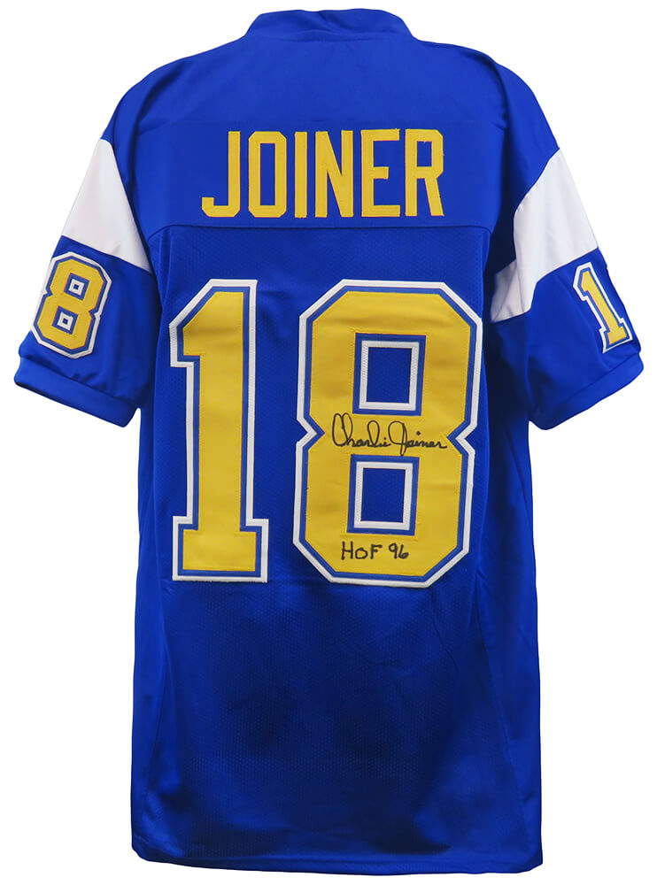 Charlie Joiner Signed Dark Navy Blue T/B Custom Football Jersey w/HOF'96