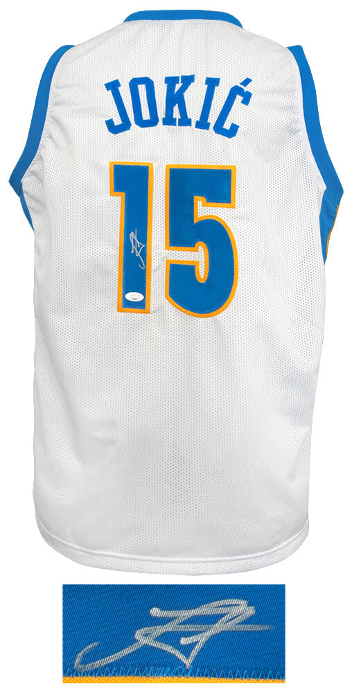 Nikola Jokic Signed White 'The Joker' Custom Basketball Jersey - (JSA)