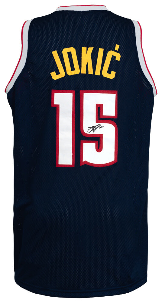 Nikola Jokic Signed Navy Custom Basketball Jersey - (JSA)