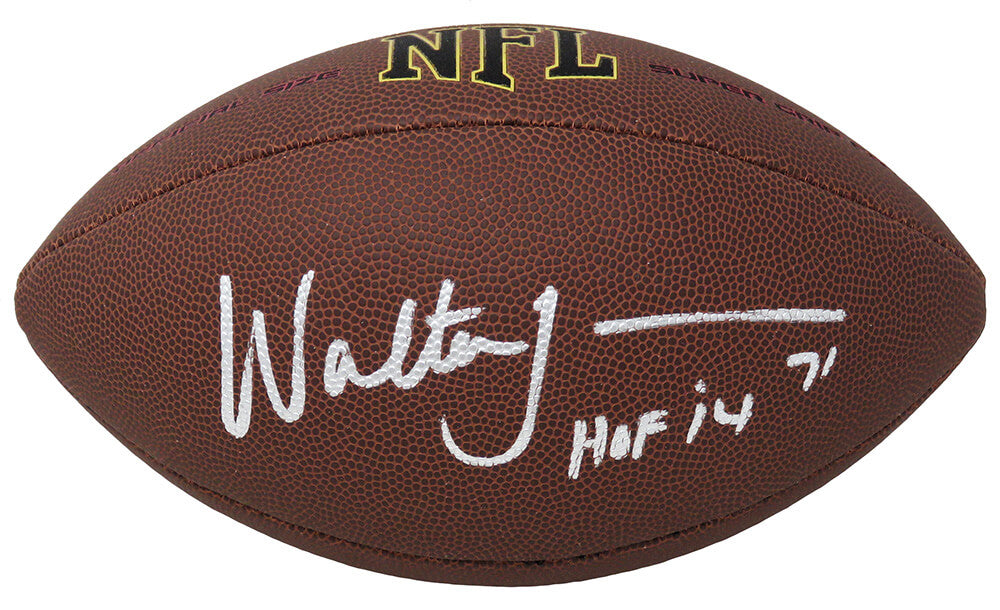 Walter Jones Signed Wilson Super Grip Full Size NFL Football w/HOF'14