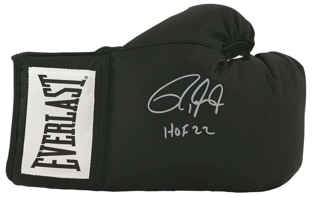 Roy Jones Jr. Signed Everlast Black Boxing Glove w/HOF'22