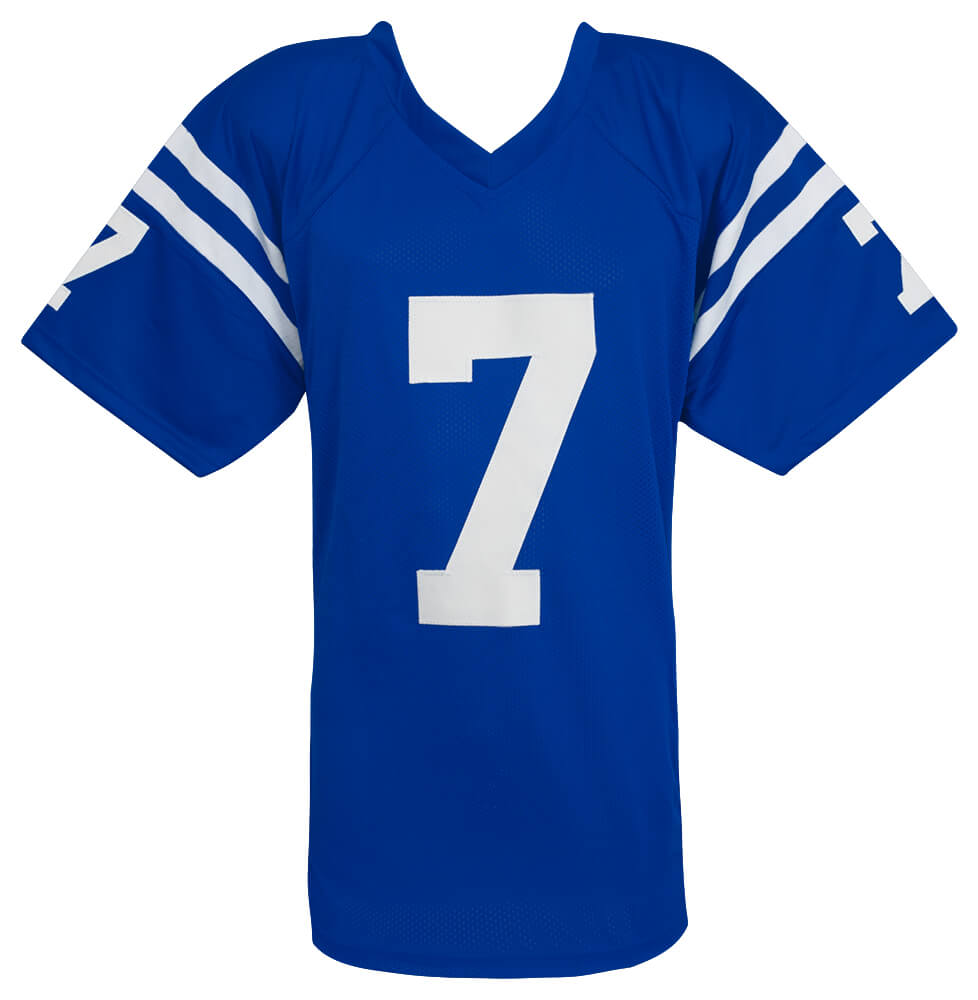 Bert Jones Signed Blue Throwback Custom Football Jersey w/76 MVP