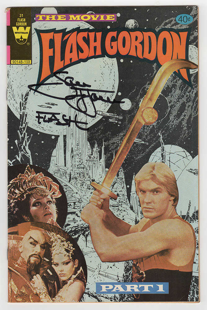 Sam J. Jones Signed Flash Gordon 1980 Whitman #31 The Movie Full Story Part 1 Comic Book w/Flash