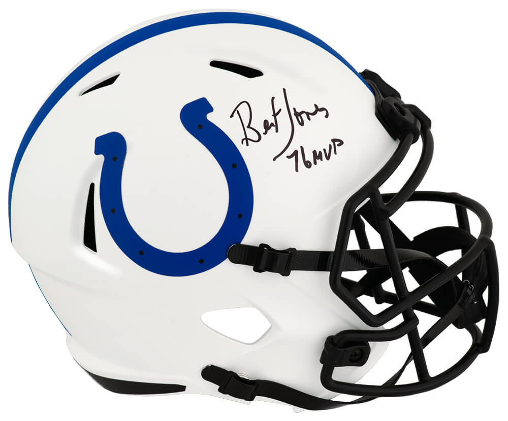Bert Jones Signed Colts Lunar Eclipse Riddell Full Size Speed Replica Helmet w/76 MVP