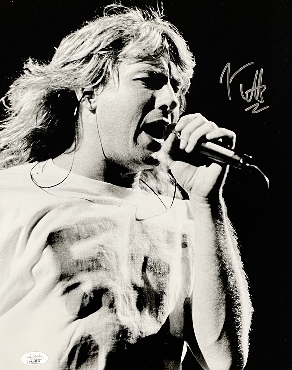 Joe Elliott Signed 11x14 Black And White Def Leppard Photo JSA ITP
