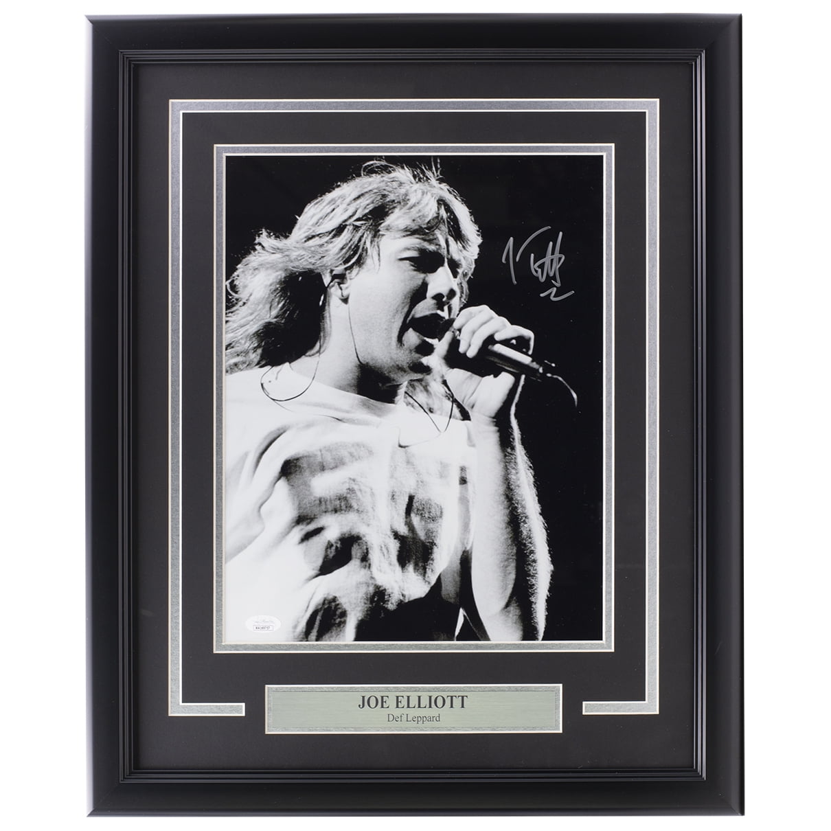 Joe Elliott Signed Framed 11x14 Black And White Def Leppard Photo JSA ITP - Sports Integrity