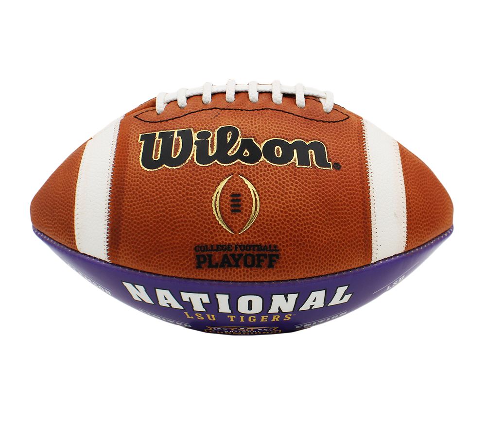 Joe Burrow Signed Authentic 2019 CFP Playoff Wilson NCAA LSU Tigers