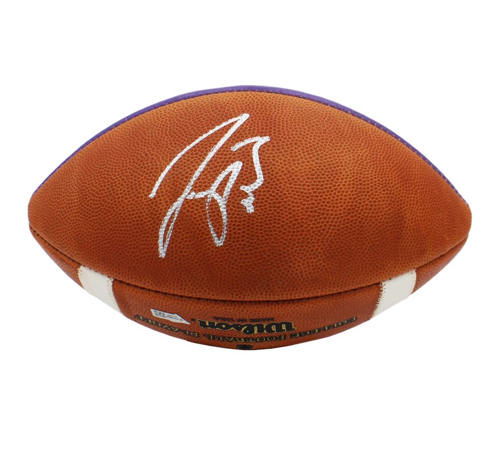 Joe Burrow Signed Authentic 2019 CFP Playoff Wilson NCAA LSU Tigers