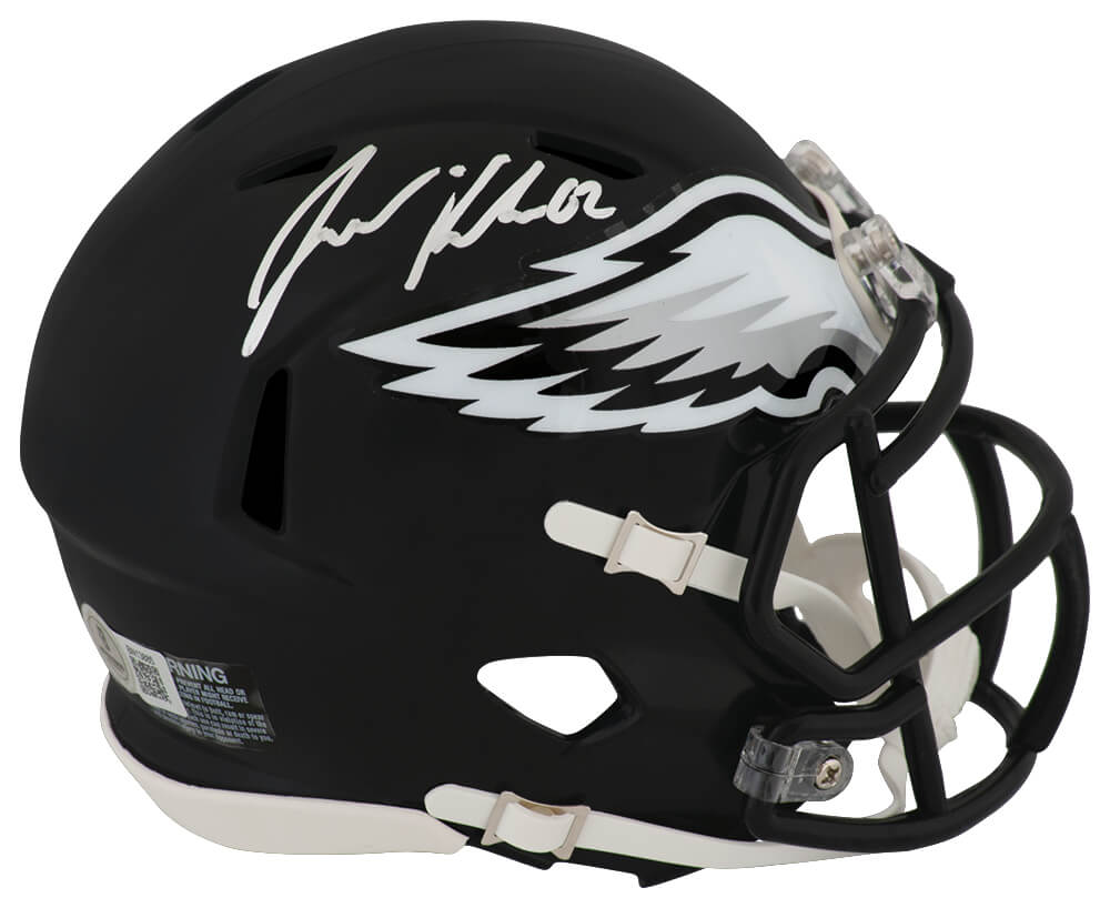 Jason Kelce Signed Philadelphia Eagles Black Riddell Speed Mini Helmet - (Beckett)