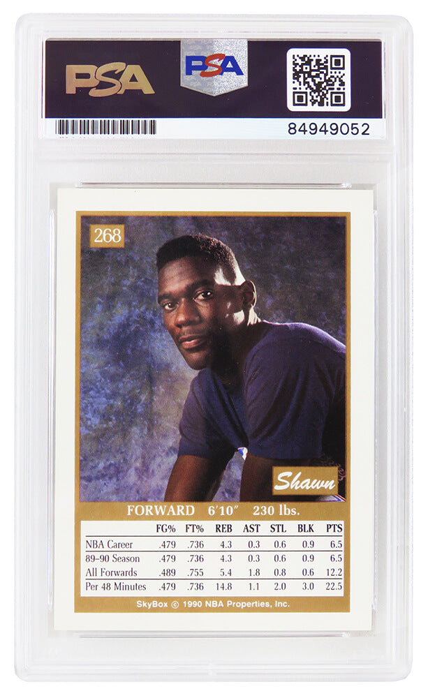 Shawn Kemp Signed Seattle Supersonics 1990 Skybox Rookie Basketball Card #268 - (PSA Encapsulated)