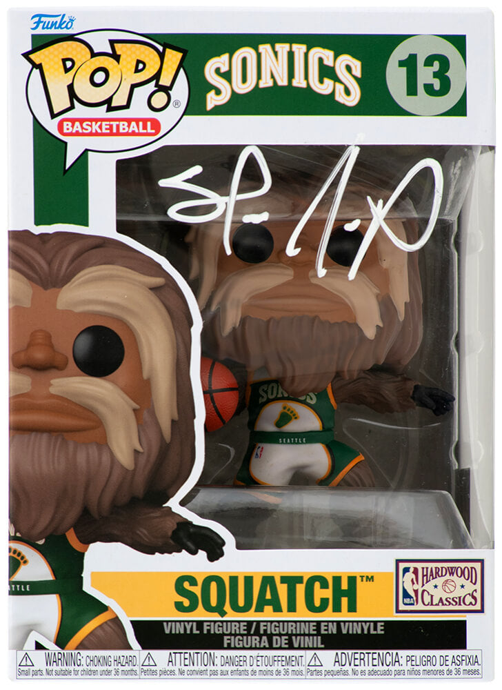 Shawn Kemp Signed Seattle Supersonics Squatch NBA Mascot Funko Pop Doll #13