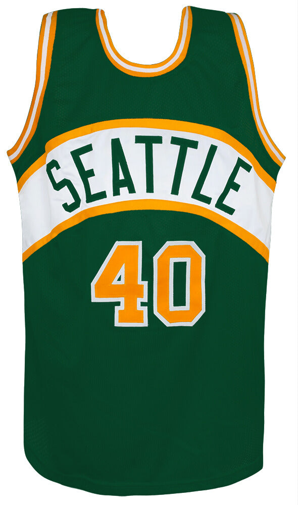 Shawn Kemp Signed Green Custom Basketball Jersey w/Reign Man