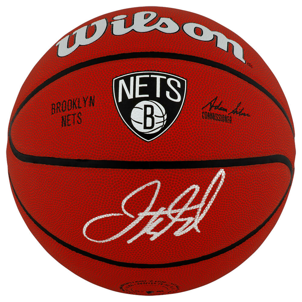 Jason Kidd Signed Brooklyn Nets Logo Wilson NBA Basketball