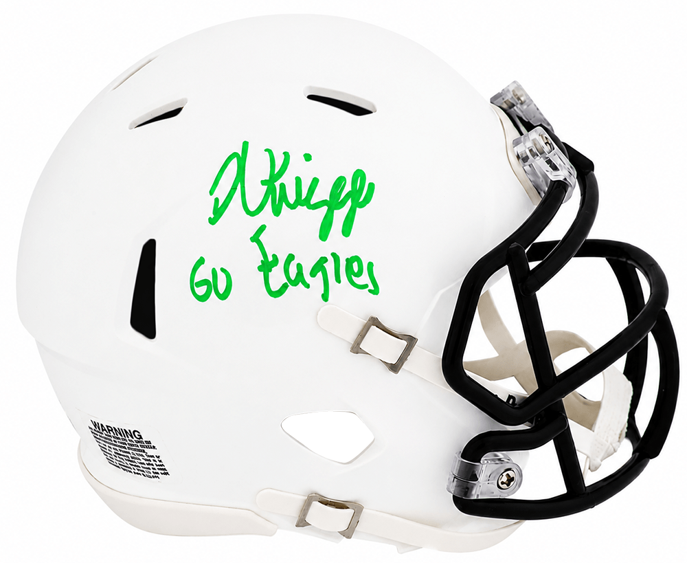 Noah Knigga Signed Riddell White Speed Mini Helmet w/Go Eagles