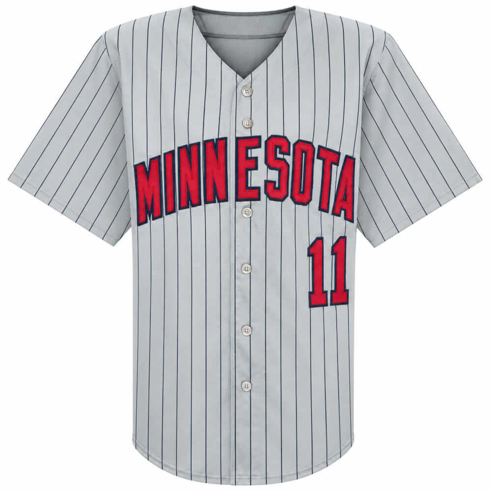 Chuck Knoblauch Signed Grey Pinstripe Custom Baseball Jersey w/ROY'91