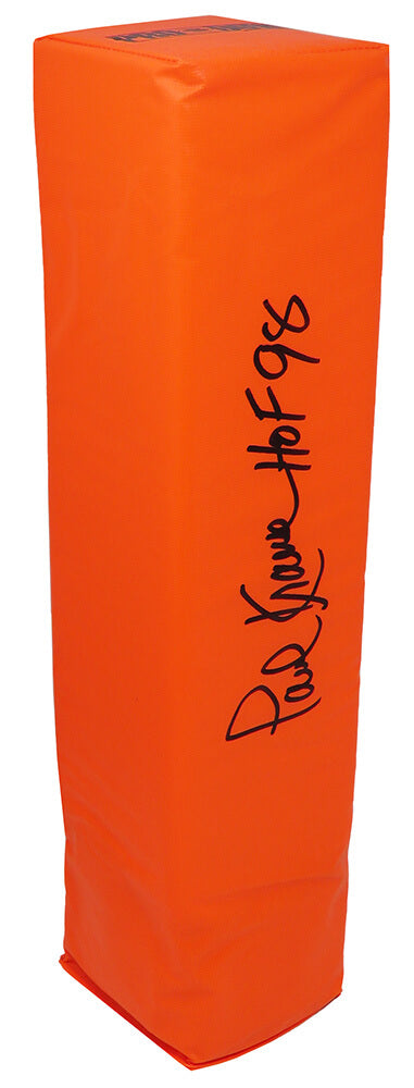 Paul Krause Signed Orange Football Endzone Pylon w/HOF'98