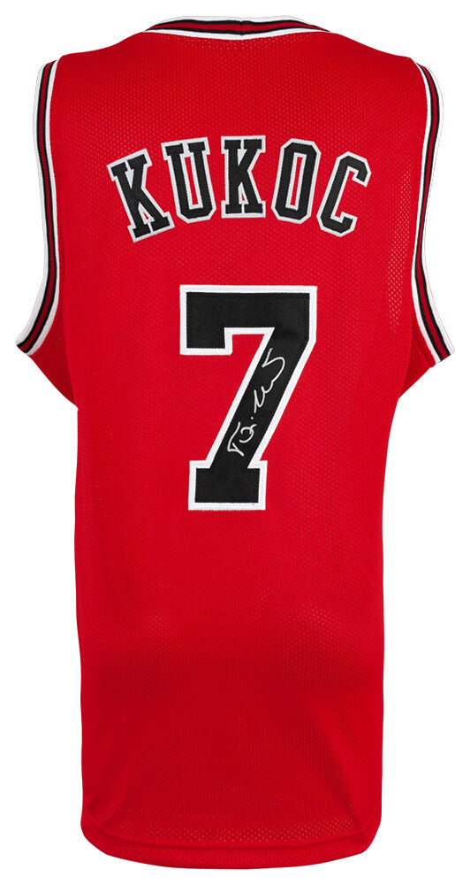 Toni Kukoc Signed Red Custom Basketball Jersey