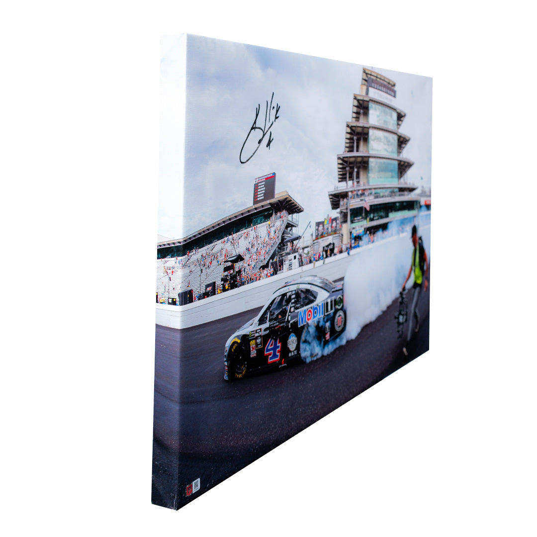 Kevin Harvick Signed 2019 NASCAR Indianapolis Burnout 20x30 Canvas (PA)