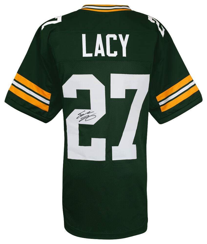Eddie Lacy Signed Green Custom Football Jersey