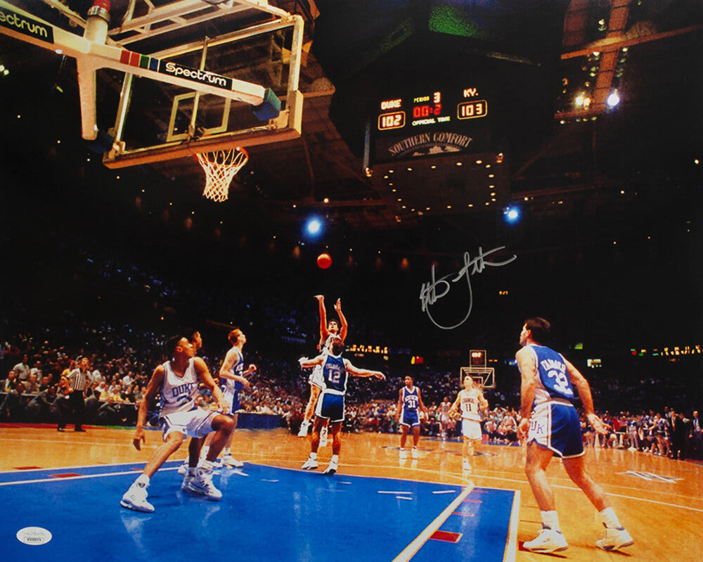 Christian Laettner Signed Duke The Shot Image 16x20 Photo - (JSA)