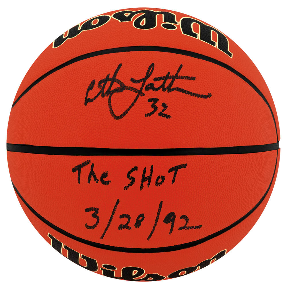 Christian Laettner Signed Wilson NCAA Legends F/S Basketball w/The Shot 3-28-92