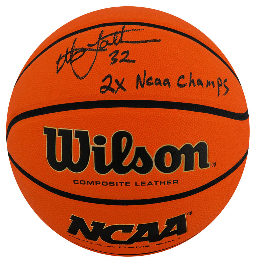 Christian Laettner Signed Wilson NCAA Game Rep Full Size Basketball w/2x NCAA Champs
