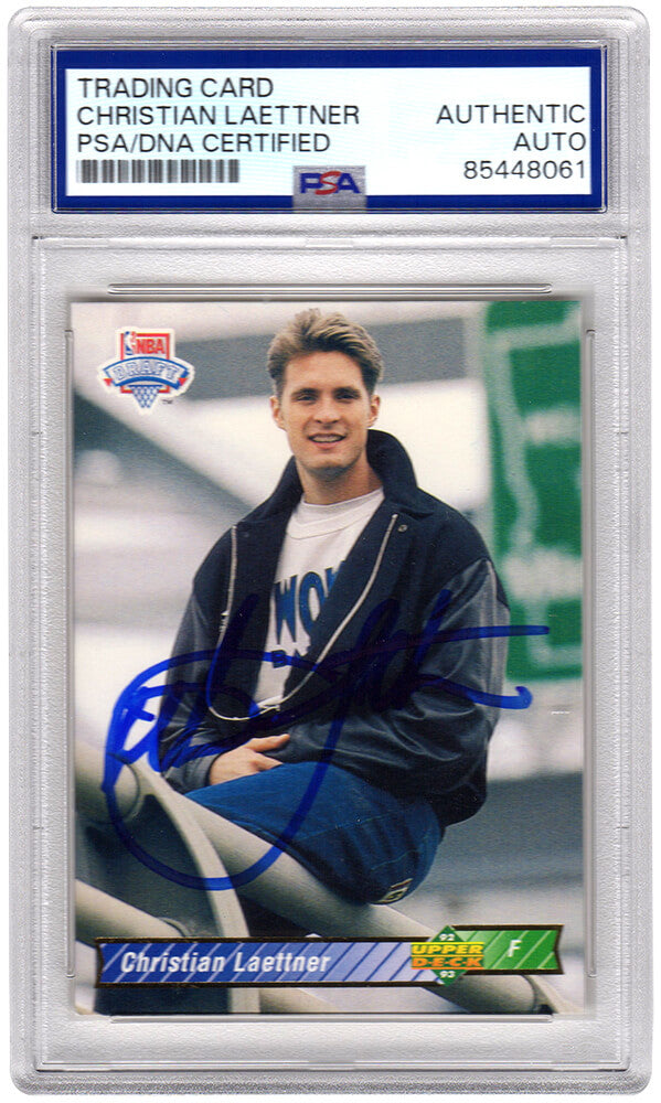 Christian Laettner Signed Timberwolves 1992-93 Upper Deck Rookie Basketball Card #3 - (PSA Encapsulated)