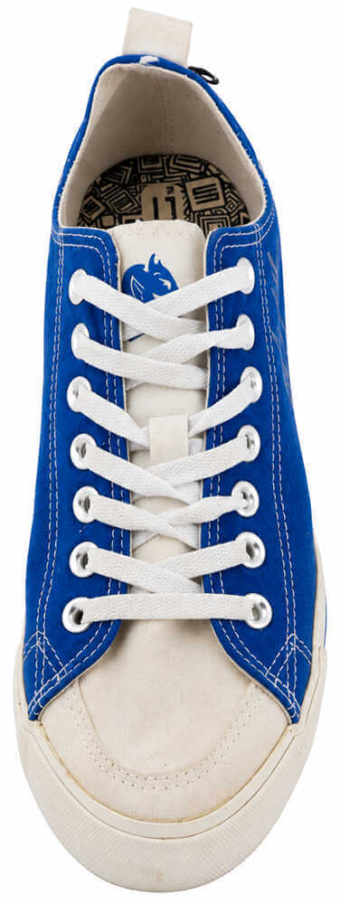 Christian Laettner Signed Duke SKICKS White & Blue Shoe - (Right Foot)