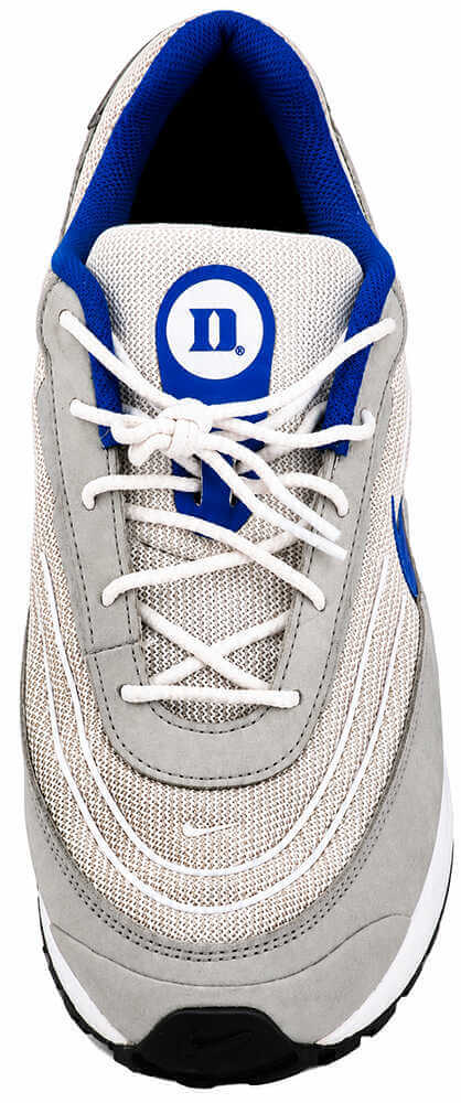 Christian Laettner Signed Duke Nike Air Max Blue & Grey Shoe - (Left Foot)