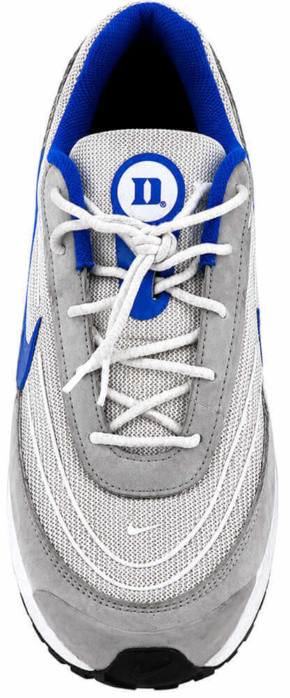Christian Laettner Signed Duke Nike Air Max Blue & Grey Shoe - (Right Foot)