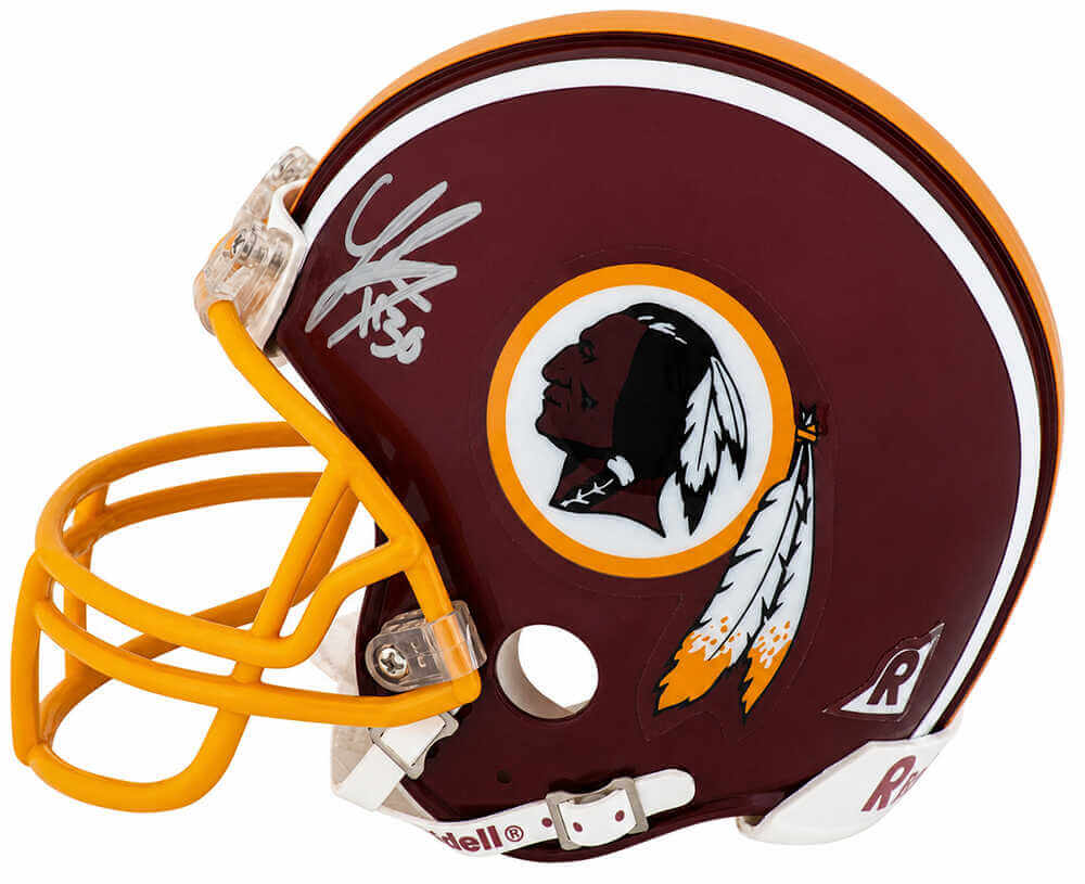 LaRon Landry Signed Washington Throwback Riddell (VSR4) Mini Helmet