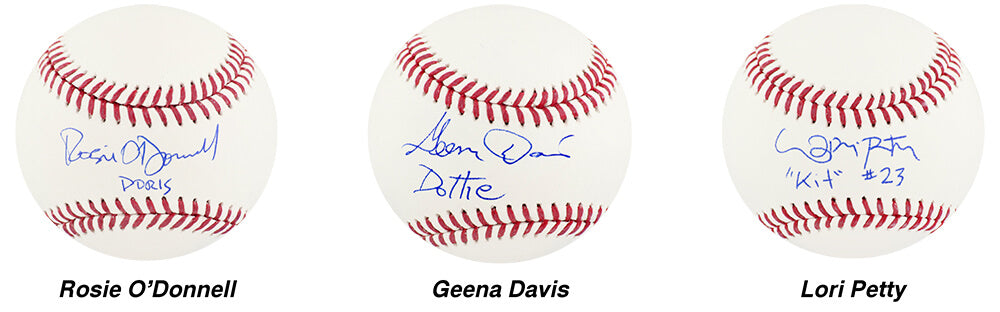 A League Of Their Own (Rockford Peaches) Signed Individual Rawlings MLB Baseball w/Character Names (Set of 10 Balls)