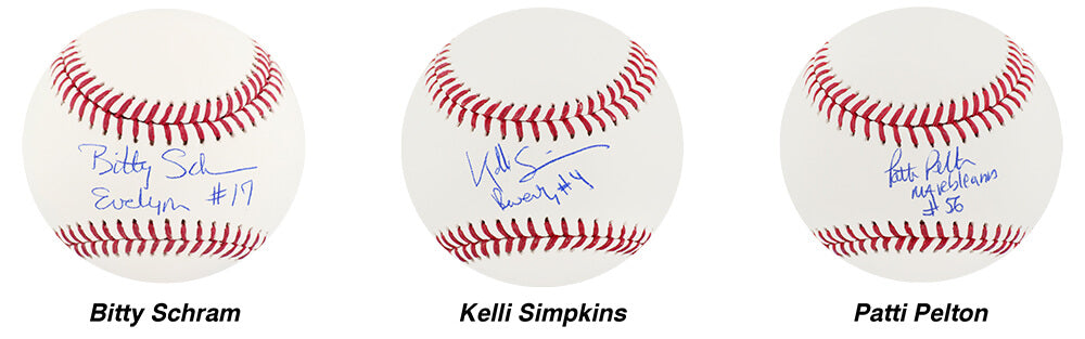 A League Of Their Own (Rockford Peaches) Signed Individual Rawlings MLB Baseball w/Character Names (Set of 10 Balls)