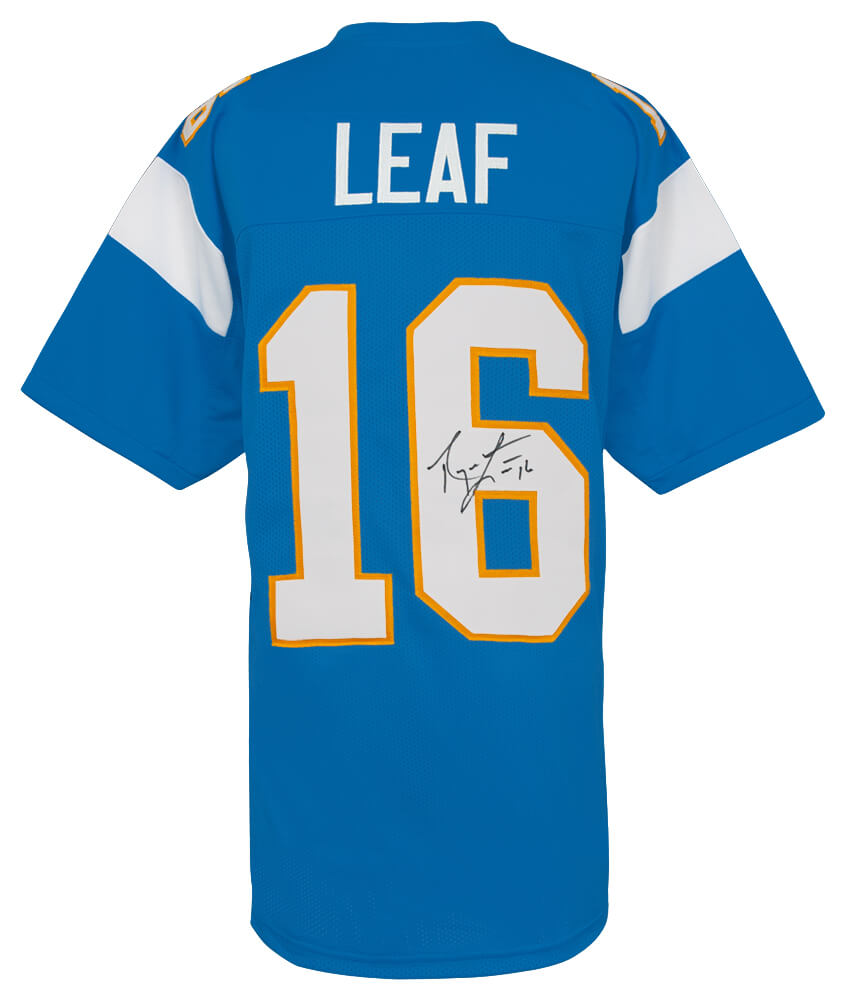 Ryan Leaf Signed Powder Blue Custom Football Jersey