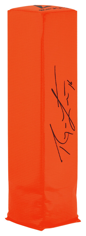 Ryan Leaf Signed Orange Football Endzone Pylon