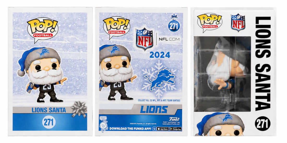 Dick LeBeau Signed Detroit Lions SANTA Funko Pop Doll #271 w/HOF 2010