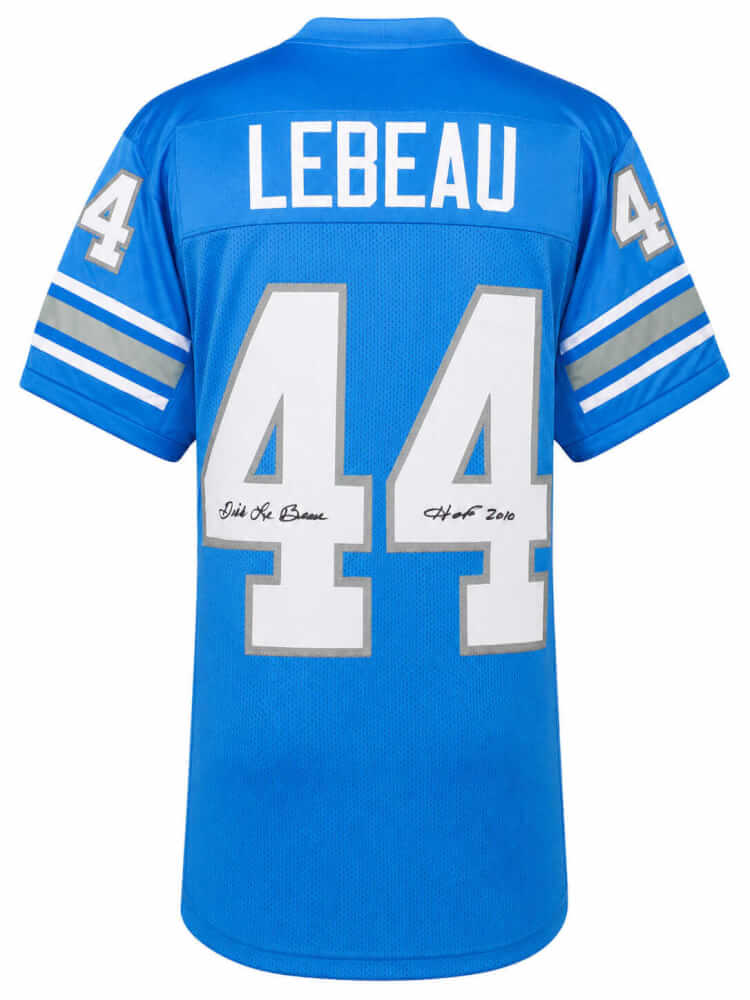Dick LeBeau Signed Blue Throwback Custom Football Jersey w/HOF 2010