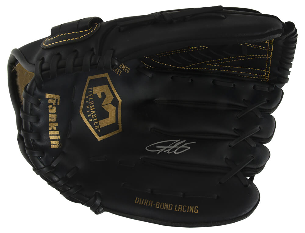 Derrek Lee Signed Franklin Fieldmaster Black Baseball Fielders Glove