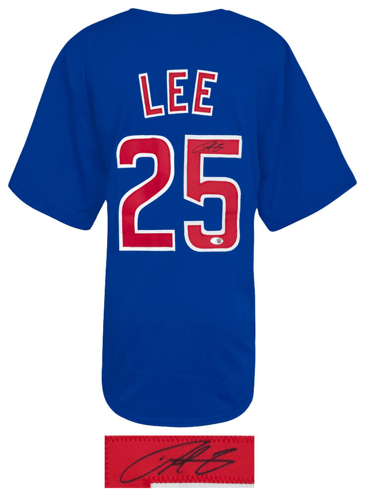 Derrek Lee Signed Blue Custom Baseball Jersey - (JSA)